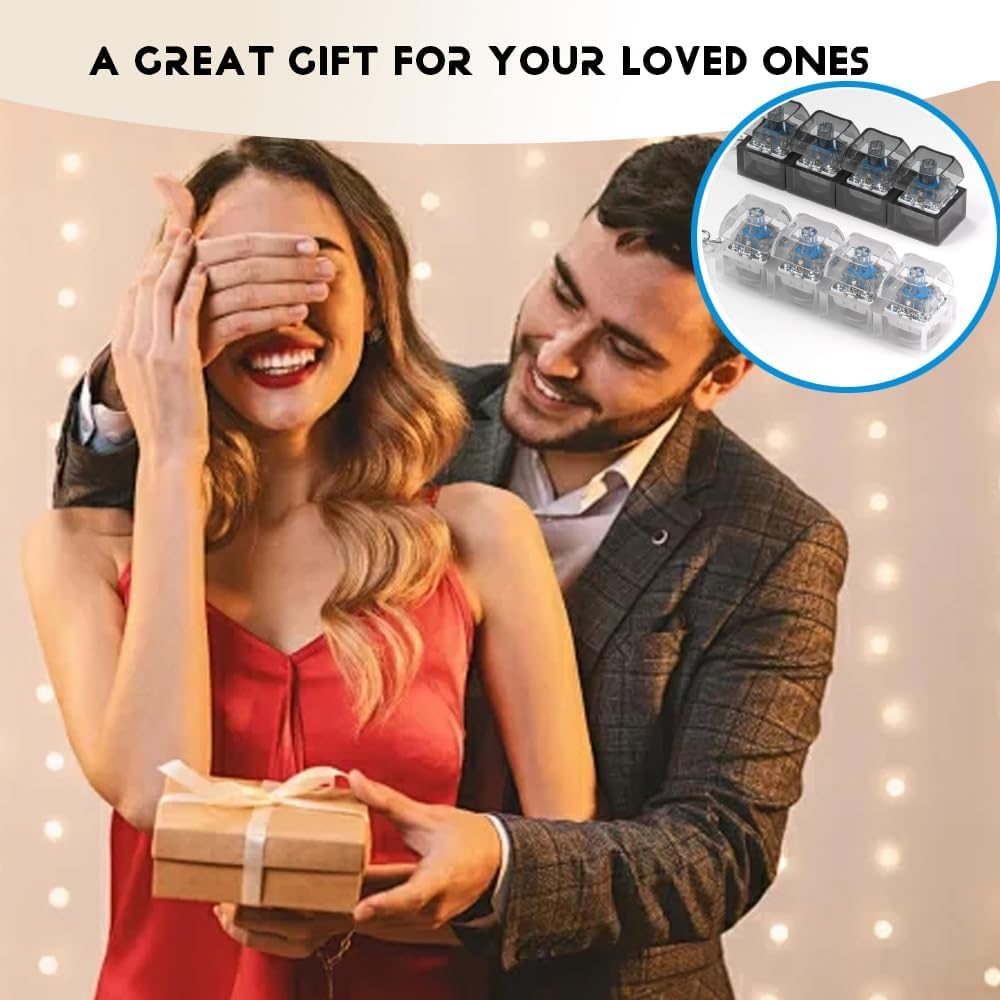 2-Pack Keyboard Fidget Toy for Adults – Clicker Stress Relief Fidget Keychain for Anxiety, Decompression & Focus