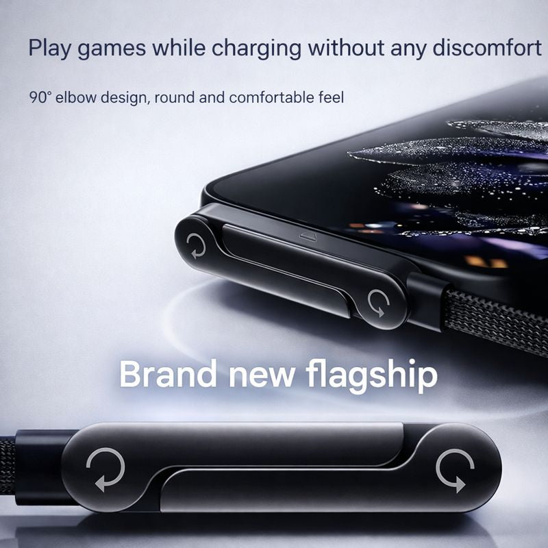 Kick Cable 2-in-1 Fast Charging USB-C Cable with Built-In Phone Stand (240W )