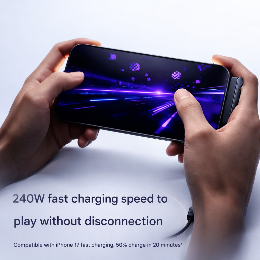 Kick Cable 2-in-1 Fast Charging USB-C Cable with Built-In Phone Stand (240W )