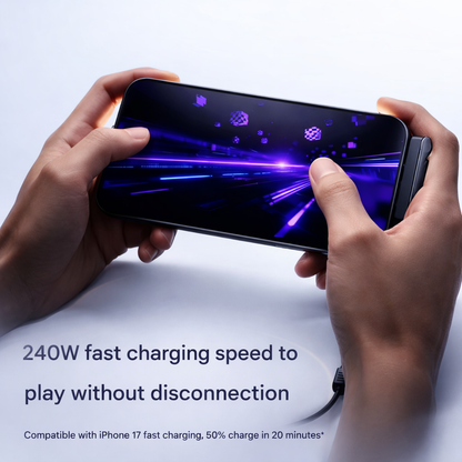 Kick Cable 2-in-1 Fast Charging USB-C Cable with Built-In Phone Stand (240W )