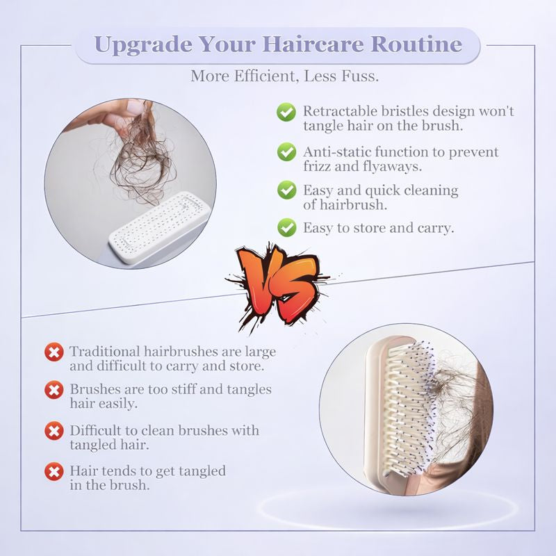 Effortless Self-Cleaning Hair Brush™