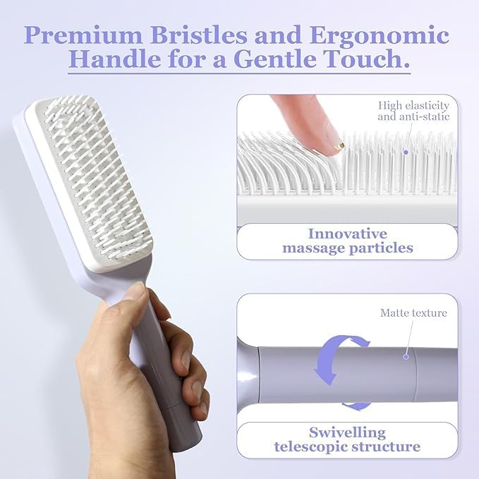 Effortless Self-Cleaning Hair Brush™