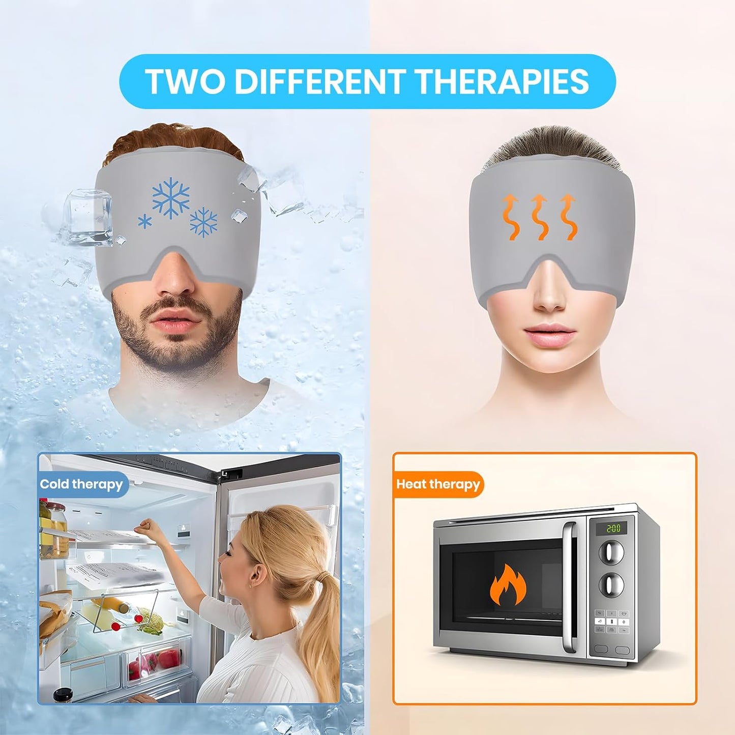 Migraine Relief Cap™ — Cooling Gel Therapy Hat for Instant Headache Relief