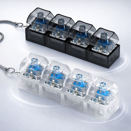 2-Pack Keyboard Fidget Toy for Adults – Clicker Stress Relief Fidget Keychain for Anxiety, Decompression & Focus