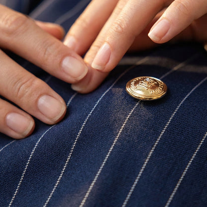 Classic Pinstripe Tailored Suit Set