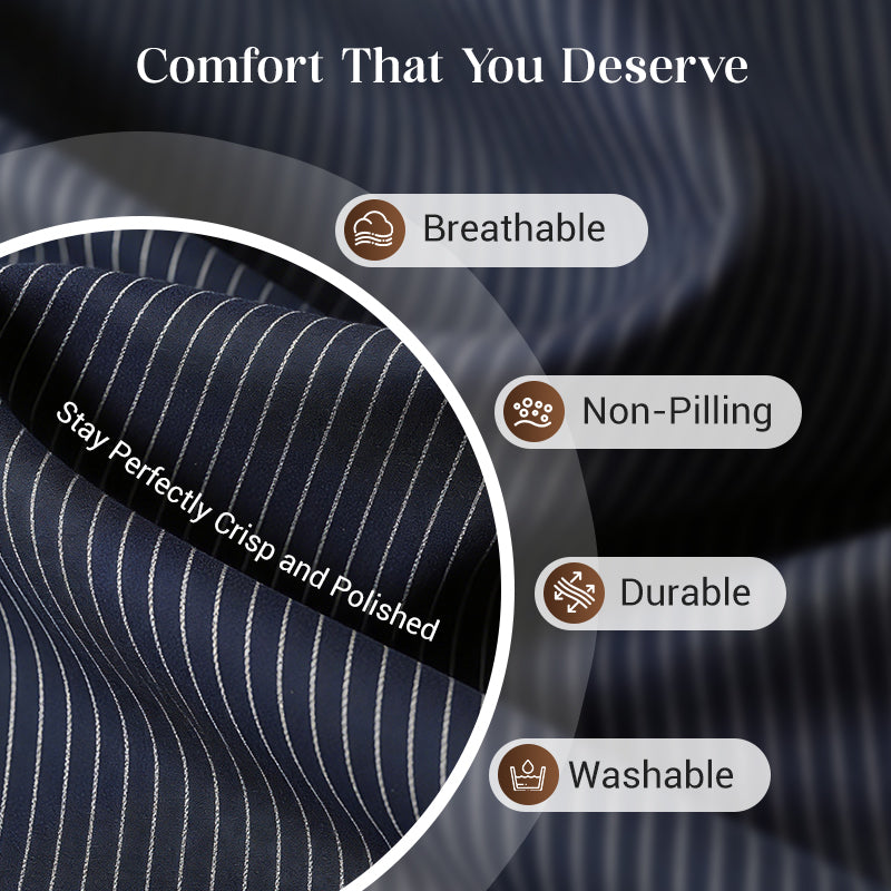 Classic Pinstripe Tailored Suit Set